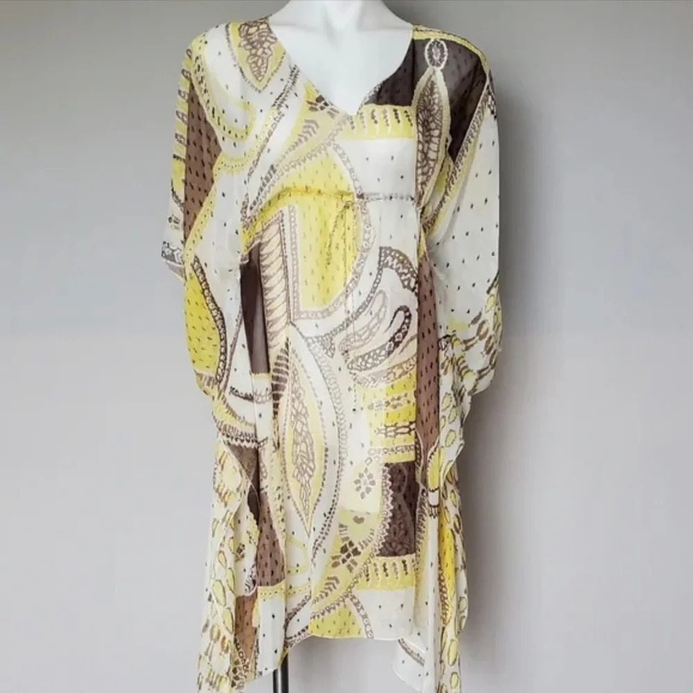 Elie Tahari silk dress kaftan sz 8